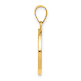 14k Polished and Satin St. Christopher Medal Hollow Pendant