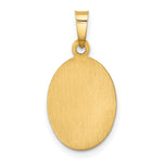 14k Polished and Satin St. Christopher Medal Hollow Pendant