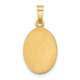 14k Polished and Satin St. Christopher Medal Hollow Pendant
