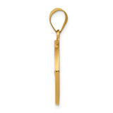 14k Polished and Satin St Francis Medal Hollow Pendant