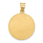 14k Polished and Satin St Francis of Assisi Medal Hollow Pendant