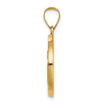 14k Polished and Satin St Gabriel Medal Hollow Pendant