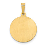 14k Polished and Satin St George Medal Hollow Pendant