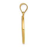 14k Polished and Satin St George Medal Hollow Pendant