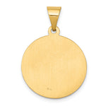 14k Polished and Satin St George Medal Hollow Pendant