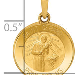 14k Polished and Satin St Gerard Medal Hollow Pendant