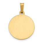 14k Polished and Satin St Gerard Medal Hollow Pendant