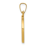 14k Polished and Satin St John Baptist Medal Hollow Pendant