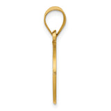 14k Polished and Satin St John Baptist Medal Hollow Pendant