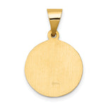 14k Polished and Satin St John Baptist Medal Hollow Pendant