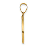 14k Polished and Satin St John Baptist Medal Hollow Pendant