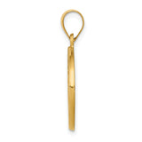 14k Polished and Satin St John Baptist Medal Hollow Pendant