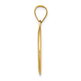 14k Polished and Satin St Joseph Medal Hollow Pendant