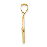 14k Polished and Satin St Jude Thaddeus Medal Hollow Pendant
