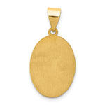 14k Polished and Satin St Jude Thaddeus Medal Hollow Pendant