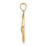 14k Polished and Satin St Jude Thaddeus Medal Hollow Pendant