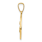 14k Polished and Satin St Lucy Medal Hollow Pendant