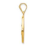 14k Polished and Satin St Lucy Medal Hollow Pendant
