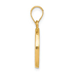 14k Polished and Satin St Matthew Medal Hollow Pendant