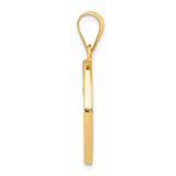 14k Polished and Satin St Matthew Medal Hollow Pendant