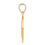 14k Polished and Satin Mother Teresa Medal Hollow Pendant