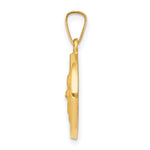 14k Polished and Satin St Patrick Medal Hollow Pendant