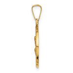14k Polished and Satin St Peregrine Medal Hollow Pendant