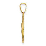 14k Polished and Satin St Peter Medal Hollow Pendant