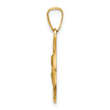 14k Polished and Satin St Peter Medal Hollow Pendant