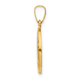 14k Polished and Satin St Raphael Medal Hollow Pendant