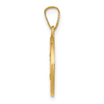 14k Polished and Satin St Theresa Medal Hollow Pendant