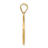 14k Polished and Satin St Theresa Medal Hollow Pendant