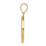 14k Polished/Satin First Holy Communion Medal Hollow Pendant