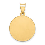 14k Polished/Satin First Holy Communion Medal Hollow Pendant