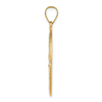 14k Polished and Satin St Christopher Medal Hollow Pendant