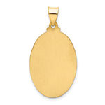 14k Polished and Satin St Christopher Medal Hollow Pendant