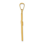 14k Brushed and Polished Latin Cross Pendant