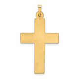 14k Polished Filigree Cross Pendant