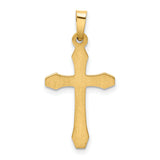 14k Textured and Polished Latin Cross Pendant
