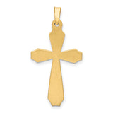 14k Textured and Polished Passion Cross Pendant