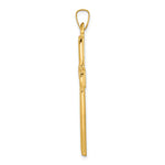 14k Brushed and Polished Latin Cross Pendant