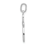 14k White Gold Polished Small Ribbon Cross Pendant