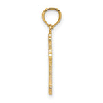 14k Gold Polished Small Budded Cross