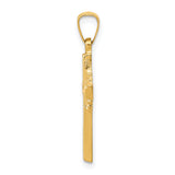 14k Polished Celtic Cross Pendant