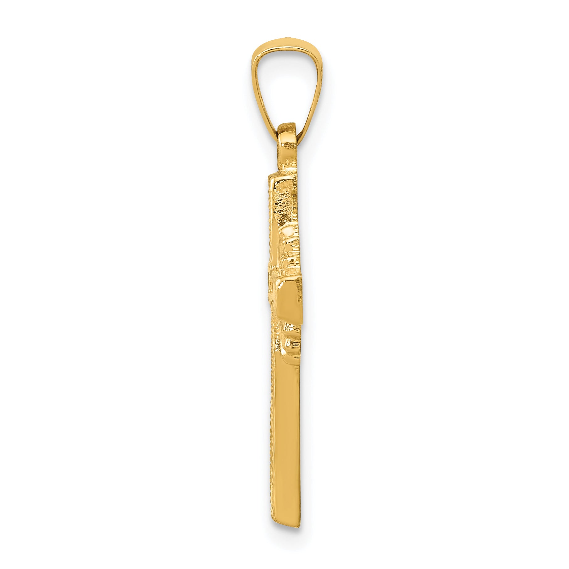 14k Polished Celtic Cross Pendant