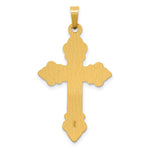 14k Polished Fleur de Lis Cross Pendant