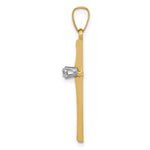 14k Diamond Polished Passion Cross Pendant