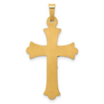 14k Two-Tone Textured and Polished INRI Crucifix Cross Pendant