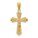14k Gold Polished Small Passion Crucifix Pendant