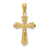 14k Gold Polished Small Passion Crucifix Pendant